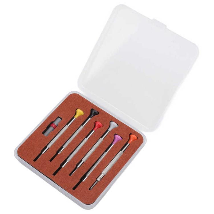 Cacciavite a taglio da 0,8-1,8 mm, strumento per la riparazione di orologi., 6pcs / Set