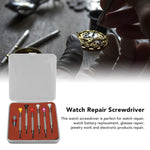 Cacciavite a taglio da 0,8-1,8 mm, strumento per la riparazione di orologi., 6pcs / Set