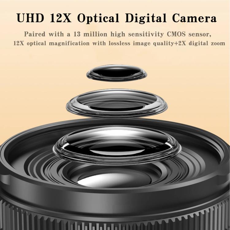 Fotocamera digitale 4K 72MP con zoom ottico 12x e WiFi