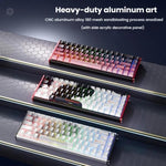 Ajazz ALUX68 MAX RGB Single Wired DIY Magnetic Shaft Mechanical Keyboard, White, Gradient Pink, Day Night, Snow Bottel