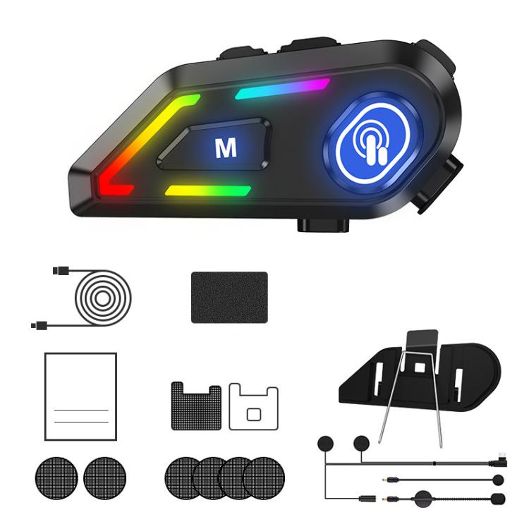 C5 IPX7 Waterproof Outdoor Cycling Noise Reduction Helmet Bluetooth Headset, Soft Mic, Hard Mic, Soft and Hard Mics