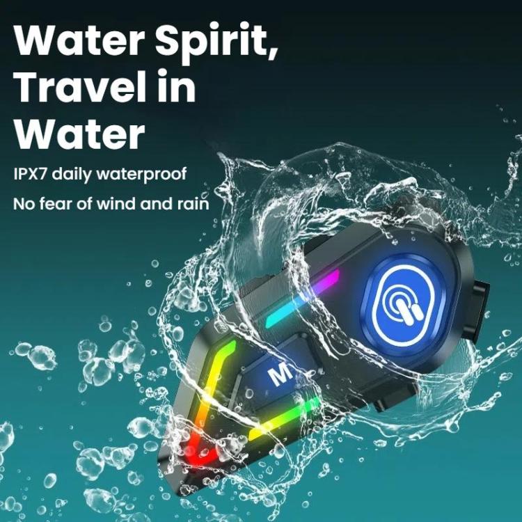 C5 IPX7 Waterproof Outdoor Cycling Noise Reduction Helmet Bluetooth Headset, Soft Mic, Hard Mic, Soft and Hard Mics