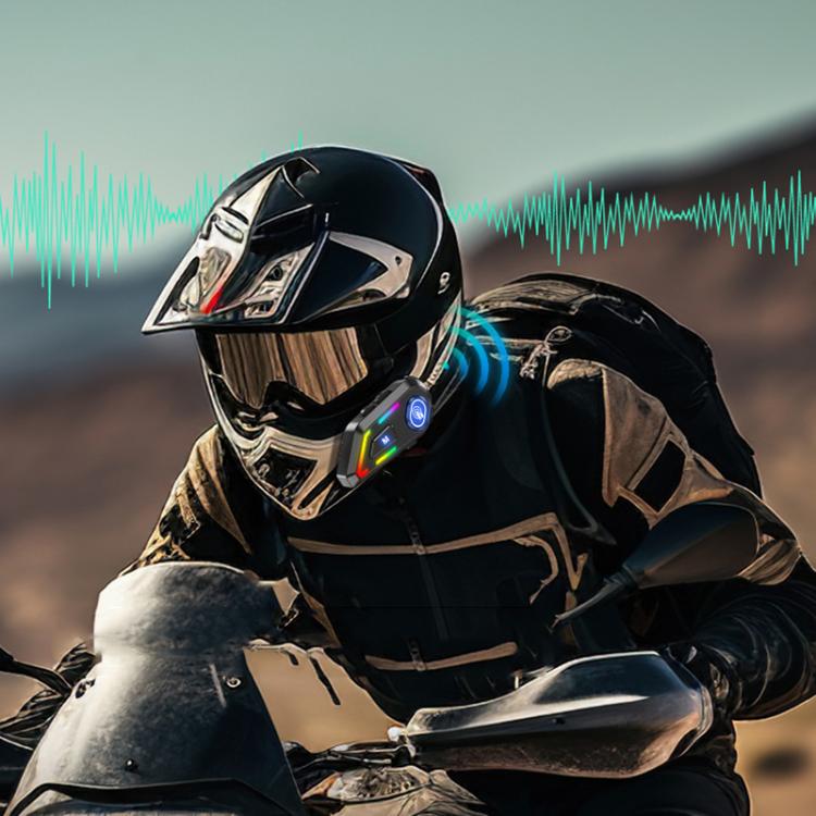 C5 IPX7 Waterproof Outdoor Cycling Noise Reduction Helmet Bluetooth Headset, Soft Mic, Hard Mic, Soft and Hard Mics