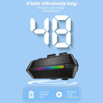 Cuffia Bluetooth IPX6 per Casco Moto con Microfono Doppio