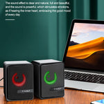 T-WOLF S3 USB/3.5mm Desktop Speakers For Phone / PC / Laptop Dual Diaphragm Subwoofer Sound System, S3