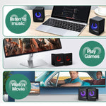 T-WOLF S3 USB/3.5mm Desktop Speakers For Phone / PC / Laptop Dual Diaphragm Subwoofer Sound System, S3
