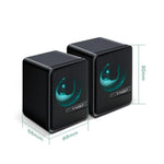T-WOLF S3 USB/3.5mm Desktop Speakers For Phone / PC / Laptop Dual Diaphragm Subwoofer Sound System, S3