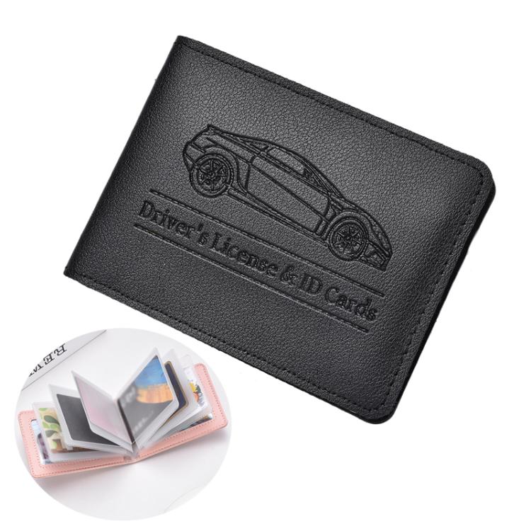 Porta carte in pelle PU multi slot per patente e carte