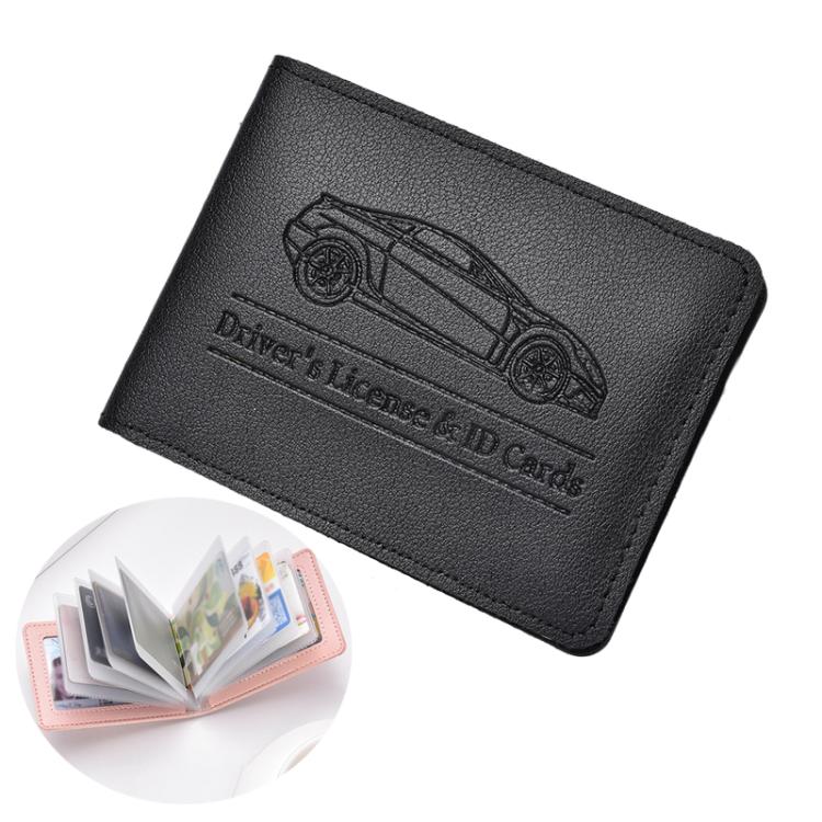 Porta carte in pelle PU multi slot per patente e carte