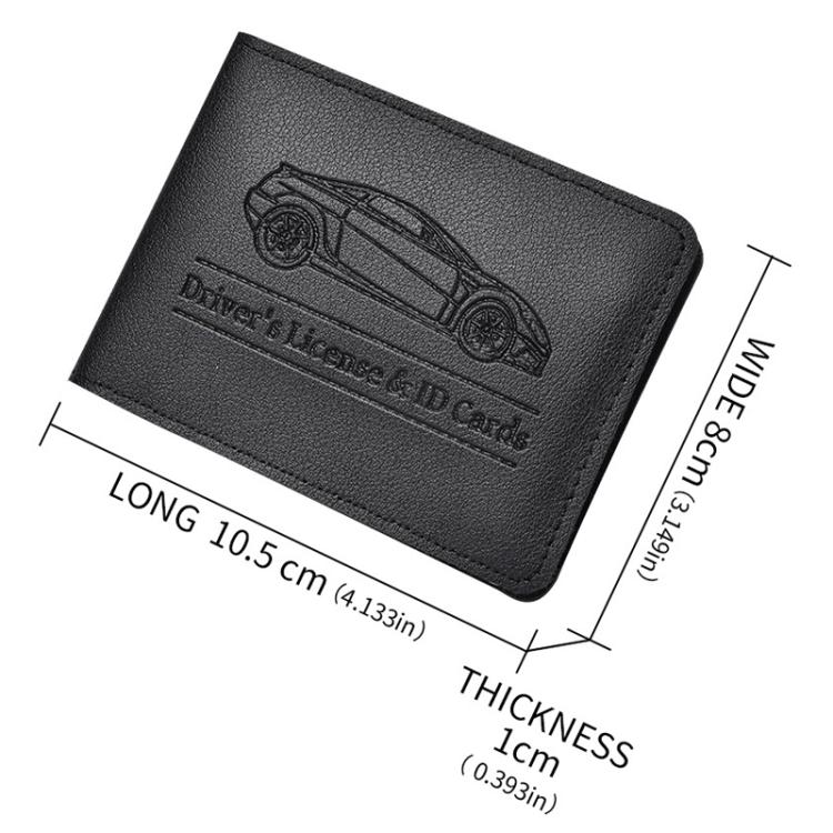 Porta carte in pelle PU multi slot per patente e carte