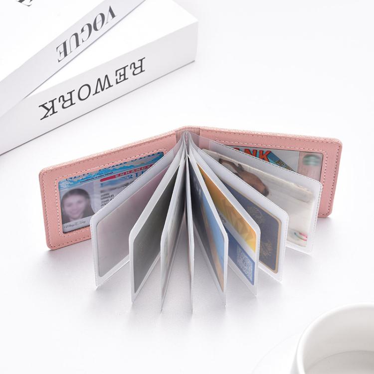 Porta carte in pelle PU multi slot per patente e carte