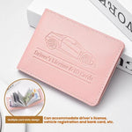Porta carte in pelle PU multi slot per patente e carte