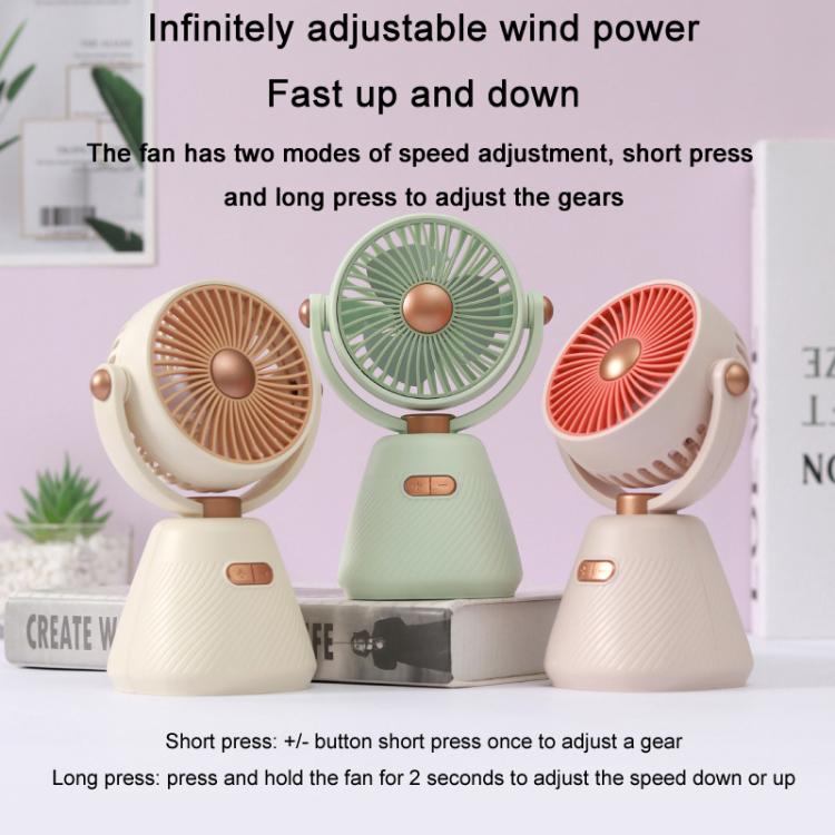 Desktop 100-speed Mini Student Bedroom Fan Portable USB Rechargeable Desktop Small Fan