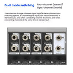 Mixer audio 8 canali con effetti digitali Q48