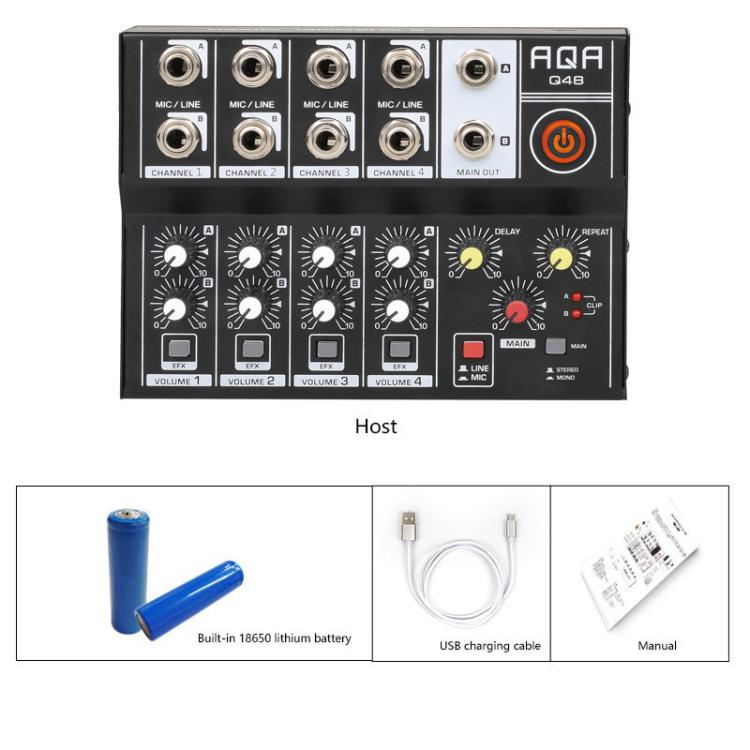 Mixer audio 8 canali con effetti digitali Q48
