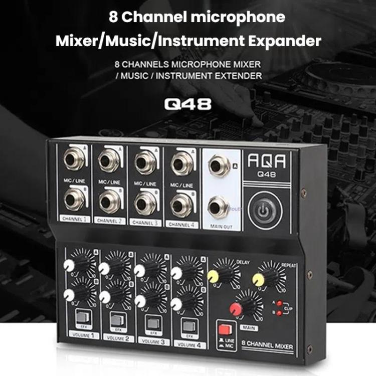 Mixer audio 8 canali con effetti digitali Q48