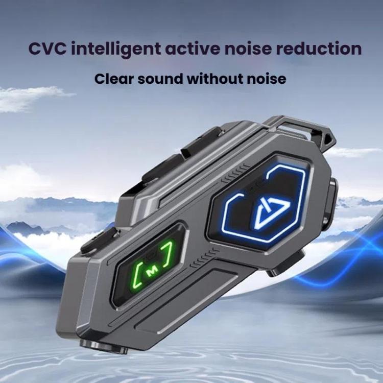 C8Pro IPX7 Waterproof Two-Person Intercom Helmet Bluetooth Headset With Flashlight, Soft Mic, Hard Mic, Soft and Hard Mics