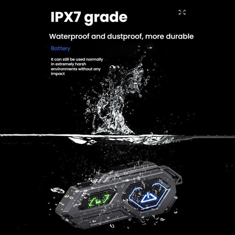 C8Pro IPX7 Waterproof Two-Person Intercom Helmet Bluetooth Headset With Flashlight, Soft Mic, Hard Mic, Soft and Hard Mics