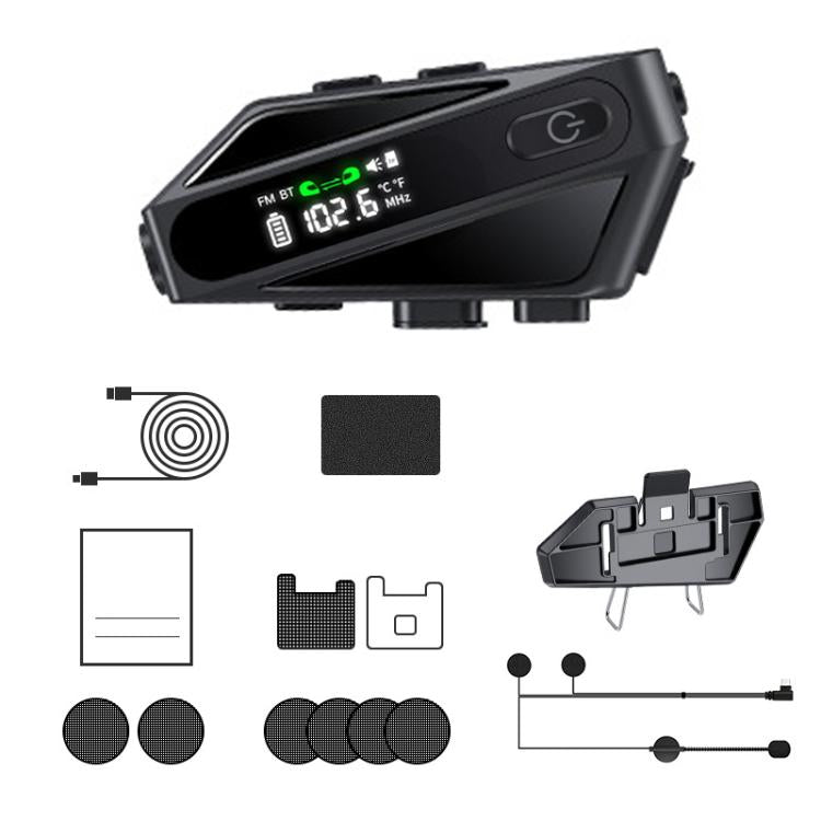 Interfono Bluetooth C6 IPX6 con LED e Microfoni Hard e Soft
