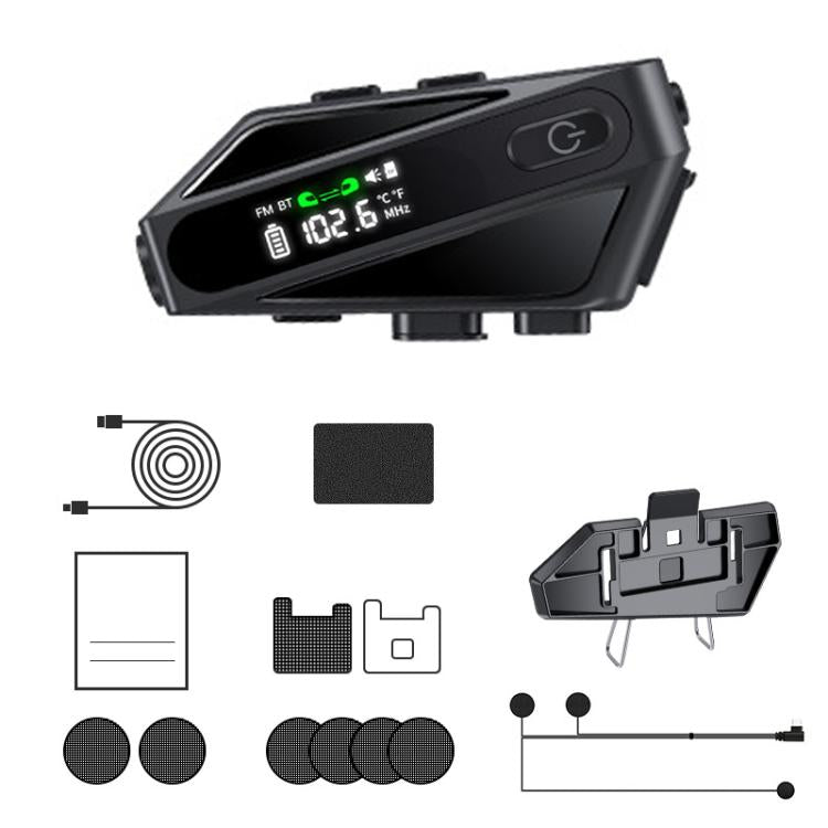 Interfono Bluetooth C6 IPX6 con LED e Microfoni Hard e Soft