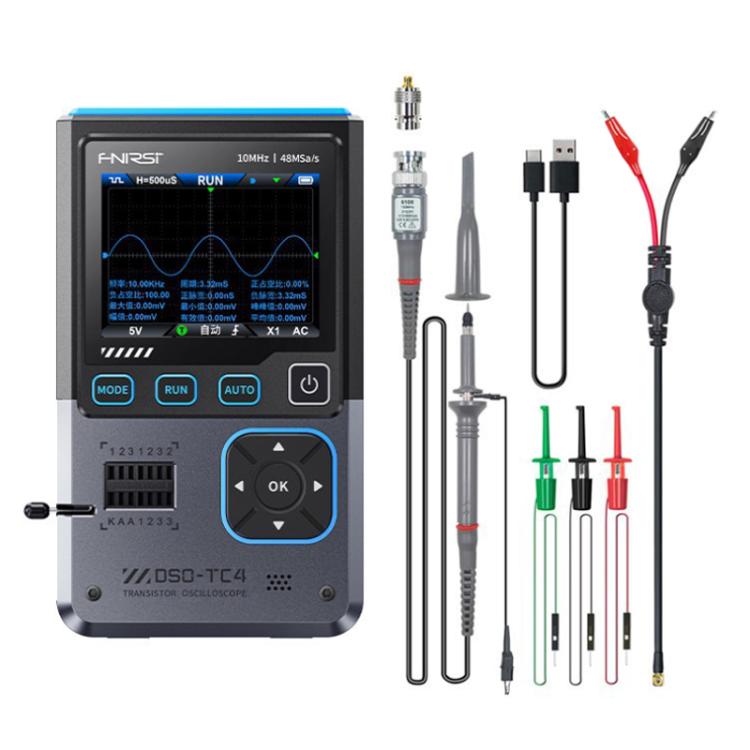 Oscilloscopio 3 in 1 con tester transistor e generatore 10MHz