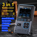 Oscilloscopio 3 in 1 con tester transistor e generatore 10MHz