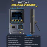 Oscilloscopio 3 in 1 con tester transistor e generatore 10MHz