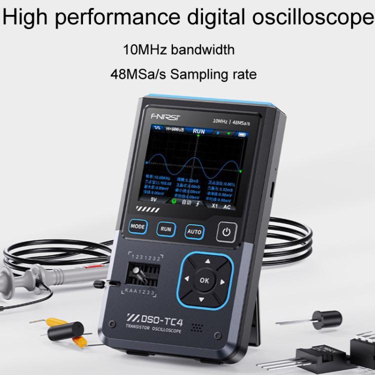 Oscilloscopio 3 in 1 con tester transistor e generatore 10MHz