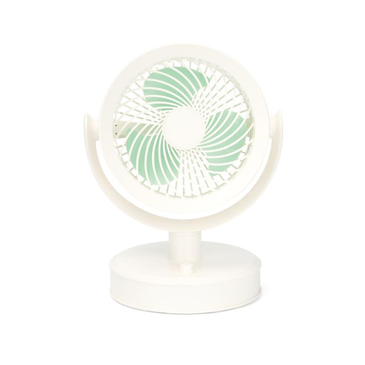 Desktop Fan Outdoor Student Office Portable Rechargeable USB Tabletop Small Fan, Without Light (White), Without Light (Khaki), With Light (White), With Light (Khaki)