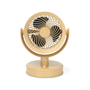 Desktop Fan Outdoor Student Office Portable Rechargeable USB Tabletop Small Fan, Without Light (White), Without Light (Khaki), With Light (White), With Light (Khaki)