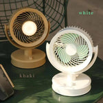 Ventilatore da tavolo portatile ricaricabile USB con luce opziona