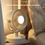 Ventilatore da tavolo portatile ricaricabile USB con luce opziona