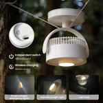Ventilatore da tavolo portatile ricaricabile USB con luce opziona