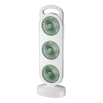 Ventilatore da tavolo portatile USB con tripla turbina