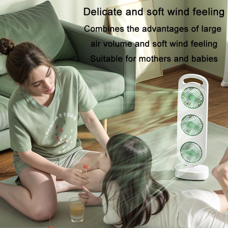 Ventilatore da tavolo portatile USB con tripla turbina