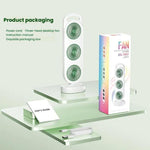 Ventilatore da tavolo portatile USB con tripla turbina