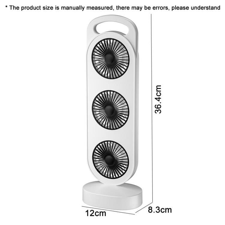 Ventilatore da tavolo portatile USB con tripla turbina