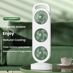 Ventilatore da tavolo portatile USB con tripla turbina