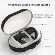 For Meta Quest 3 VR Glasses Storage Case EVA Anti-Pressure Hard Shell Storage Bag