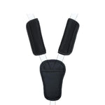 Protezione per la spalla della cintura di sicurezza del passeggino, Black Regular, Black Nylon Patch, Black Crotch Protector, Black Regular 3pcs /Set, Black Nylon 3pcs /Set