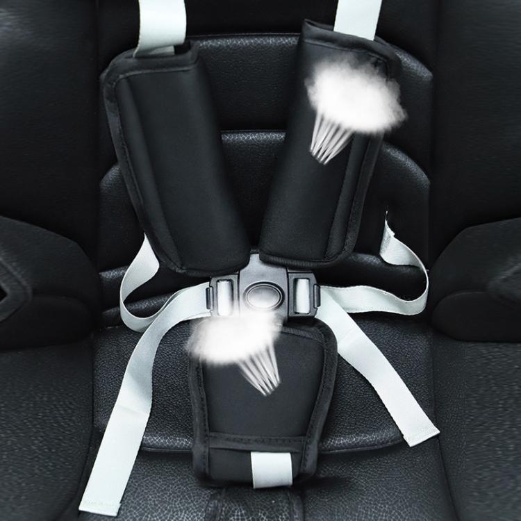 Protezione per la spalla della cintura di sicurezza del passeggino, Black Regular, Black Nylon Patch, Black Crotch Protector, Black Regular 3pcs /Set, Black Nylon 3pcs /Set