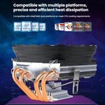 EVESKY  12cm RGB LED CPU Cooler with Dual Copper Heat Pipes Quiet Fan for Desktop Computers, 300