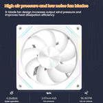 4RS 12cm Computer  Case Fan with Infinity Mirror ARGB Thermal Control & Ultra Quiet Cooling