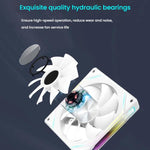 4RS 12cm Computer  Case Fan with Infinity Mirror ARGB Thermal Control & Ultra Quiet Cooling