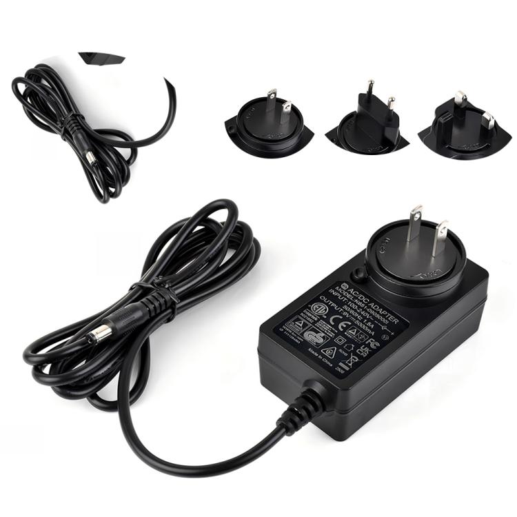 Alimentatore DC 9V 5A con cavo 1,2 m e spina EU/UK/US