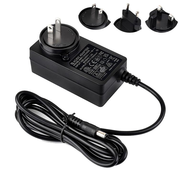 Alimentatore 24V 2A con cavo 1,2m e spina EU/UK/US