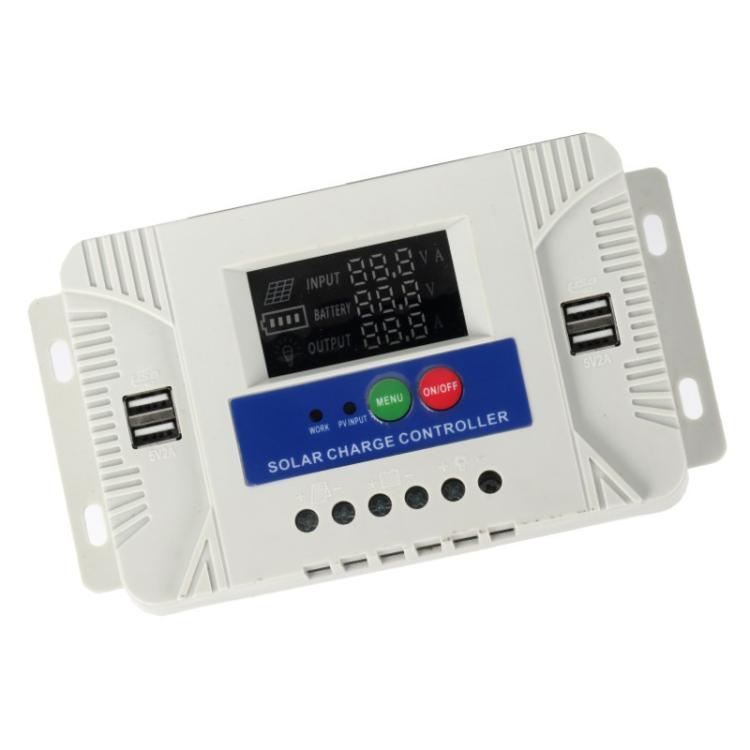 Controller solare 12V-24V con display a colori 10A-60A
