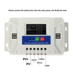 Controller solare 12V-24V con display a colori 10A-60A