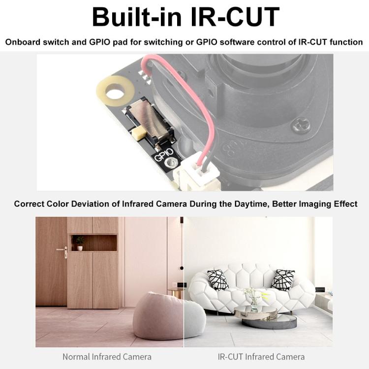 Telecamera IMX462 2MP con IR-CUT per Raspberry Pi