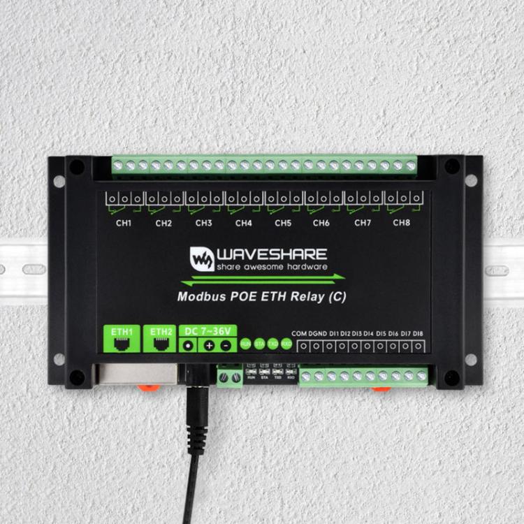 Modulo relè industriale 8 canali con doppia porta Ethernet
